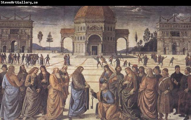 Sandro Botticelli Pietro Perugino,Consigning the Keys